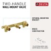 Delta Faucet Wall-Mount Rough-In Valve for Delta 2-Handle Wall-Mount Bathroom