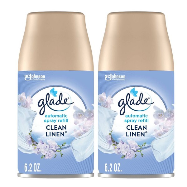 Glade Automatic Spray Refill, Clean Linen, 6.2 Oz(Pack of 3)