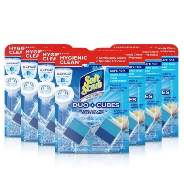 Soft Scrub in-Tank Toilet Cleaner 2ct Duo-Cubes, Sapphire Waters (Pack
