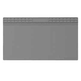 Extra Large Silicone Soldering Mat (27.6"x15.7") - Heat Resistant Non-Slip Workstation Mat for Electronics Repair, Watch Repair, PCB Soldering & DIY Projects | Anti-Static, Durable & Easy to Clean (gray)