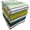 Olivia Rocco 5 Pack Striped Kitchen Tea Towels Cotton Super