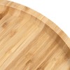 JOIKIT 5 Pack 12 Inch Bamboo Round Platter, Fine Polished