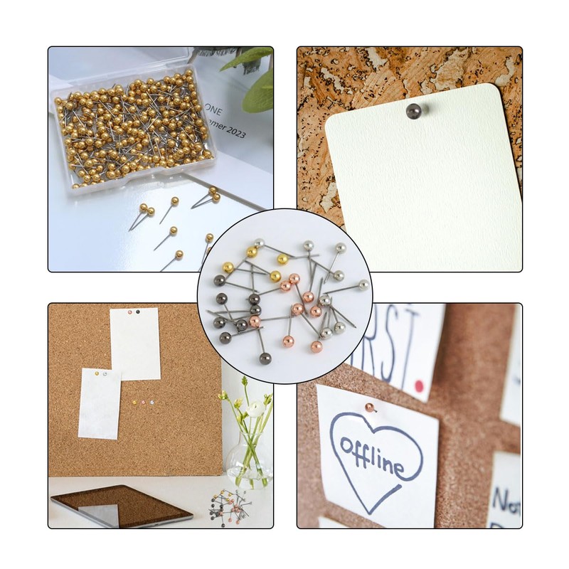 200 Pieces Map Push Pins, Small Round Head Marking Pins,