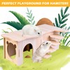 Vegena Hamster Corner House - Wooden Hamster House with Stairs,