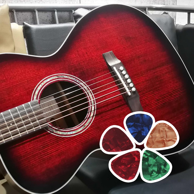Yibuy Multicolor 1 Set of 50 Celluloid Guitar Picks 0.46mm