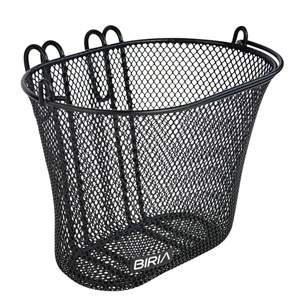 Basket with Hooks Black, Front, Removable, Wire mesh Small, Kids Bicycle Basket, Black