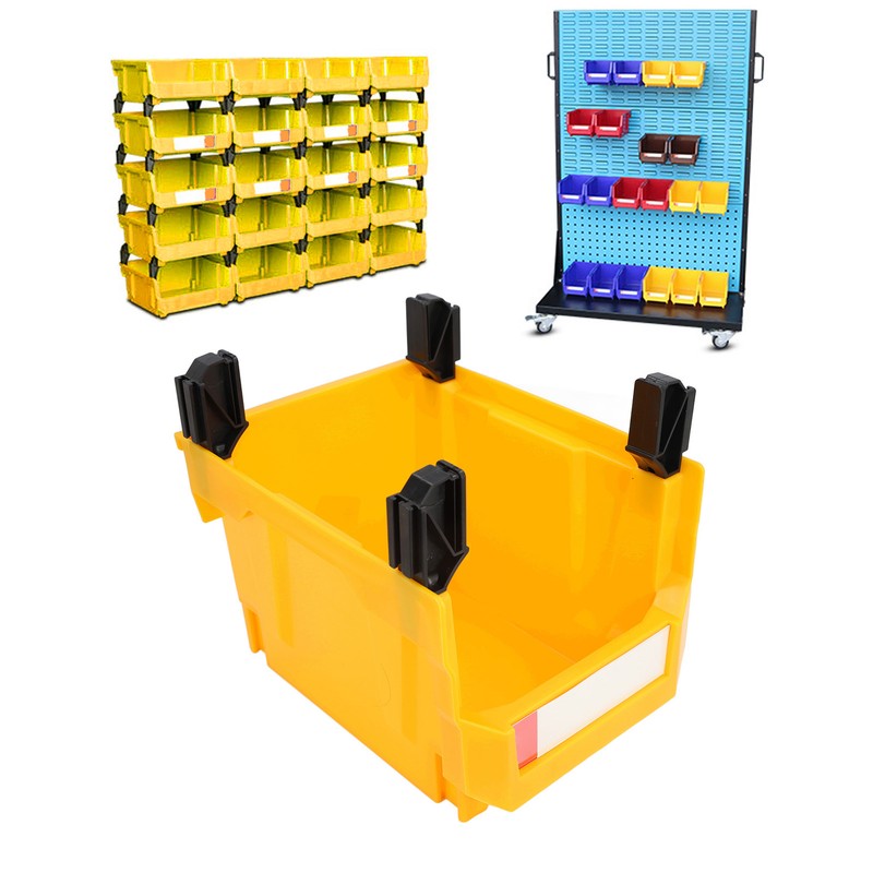Garage Organizer Bin 377x213x178mm Thickened Slant Mouth Vertical and Back