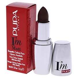 Pupa Milano I'M Matt Pure Color Lipstick, Velvety and Matt Lip Color, for Extraordinary Performance, Rich and Creamy Texture, 016 Mochaccino, 0.123 Oz