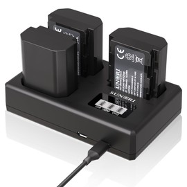 SUNORI 3 Pack NP-FZ100 Batteries 2280mAh for Sony A7III, A7IV, A7R III, A7R IV, A7R V, A7S III, A7C, FX3, FX30, A6600, A6700, ZV-E1, Alpha 9, a9 II, a9 III Camera, with 3-Slot LCD Battery Charger