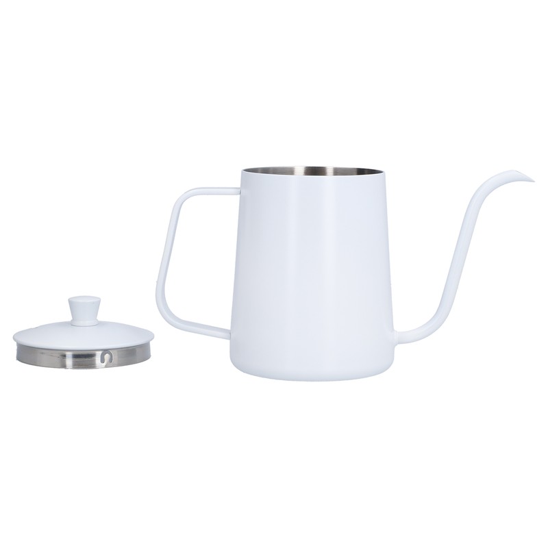 Coffee Kettle Stainless Steel Mini Portable White Thin Mouth Pour