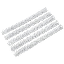 Pack of 100 Double Loop Wire Binding Combs, 60 Sheet Capacity, Double Loop Wire Metal Binding Combs, 3:1 Pitch, 3/8 Inch Spiral Binding Spools for Making (White)