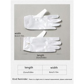 Short Satin Gloves for Women, Women's Gown Gloves, Bridal Gloves for Wedding, Dinner Party Opera Gloves (Red)