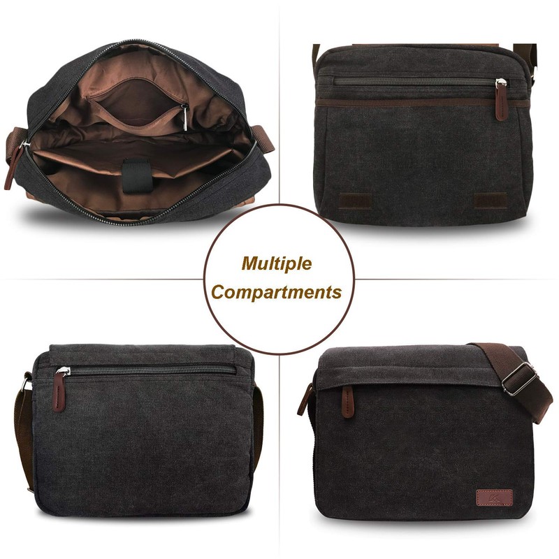 AYES Retro Messenger Bag Shoulder Crossbody Bag Laptop Bag Satchel