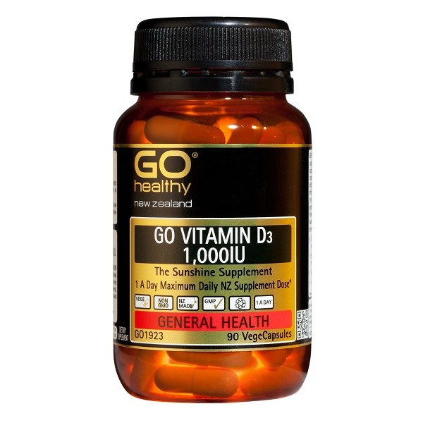 GO Healthy GO Vitamin D3 1,000IU Capsules 90