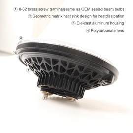 CUCNEXT Par 36 Aircraft Grade LED Landing Light 9-32V DC 18W Waterproof IP67 (Combo Beam)