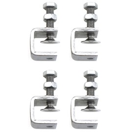 TAODAN 4PCS Small Clamp Mini C Clamp Silver Stainless Steel C Clamp 0.79 Inch Wide Jaws for Woodworking Welding and Building and Home Installation