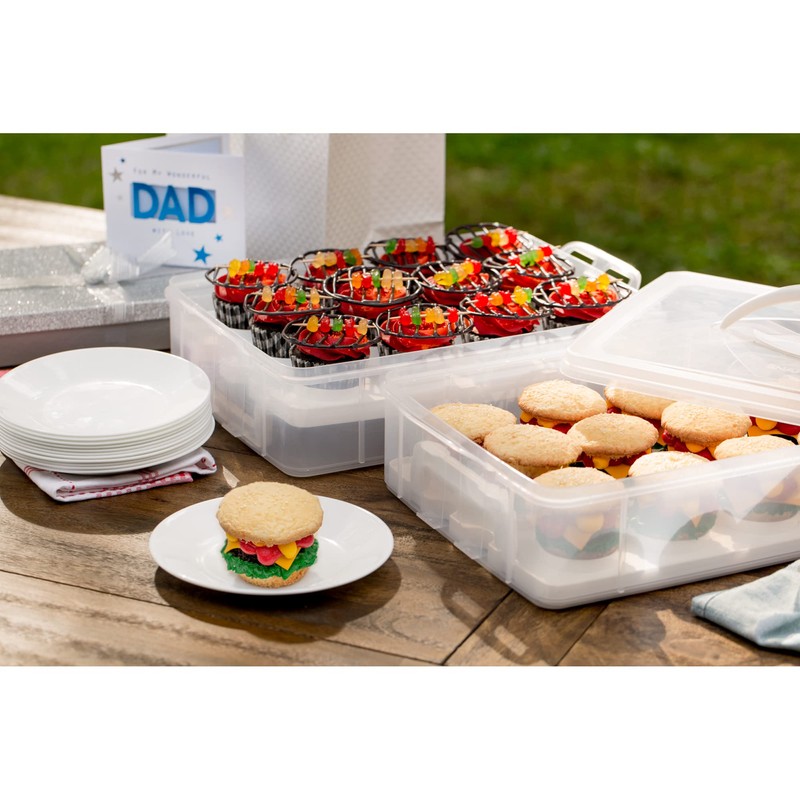 Snapware (2-Layer, 24 Cupcakes Plastic Detachable Cupcake Carrier Storage Container
