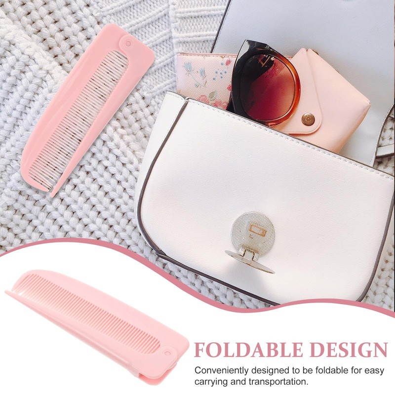 WOFASHPURET Folding Rat Tail Comb, Plastic Tail Comb for Women,