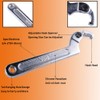 Wadoy Adjustable C Spanner Hook Wrench Chrome Vanadium 3/4-2"(19-51Mm)+2-4 3/4"(51-121Mm)