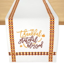 Folkulture Fall Table Runner - 72 Inch Cotton Boho Decor for Farmhouse Style Dining Table