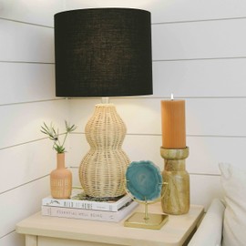 Decorative Agate Slice Accent on Metal Stand, Marbled Turquoise