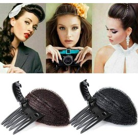 Black Hair Volume Clips, Puff Cushion, Sponge Clip Bun Comb Hair Base for Women and Girls, DIY Hairstyling Tools