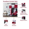 YOSTEV Modern Geometric Shower Curtain Red,RED and Black White Waterproof