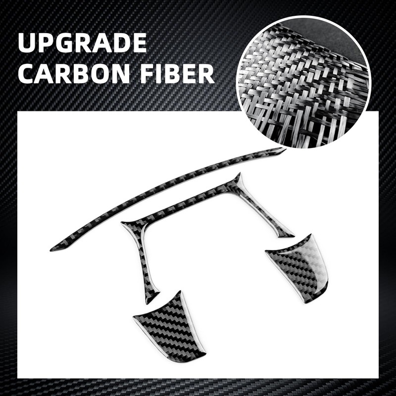 FXETRNL Real Carbon Fiber Speedometer Decor Covers for Ford Focus