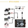 Dpaaoyer BT5.0 Audio Receiver+Case+One-to-Two Audio Cable Kit MP3 Bluetooth Decoder