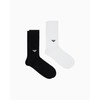 Emporio Armani Intimates Men's 2 Pack Short Socks, Black/White, One
