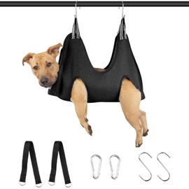 Dog Grooming Hammock Set for Dogs and Cats, Hammock Harness for Nail Trimming, Pet Grooming Hammock, Nail Cutting Aid, Ear/Eye Care Helper for Small and Large Pets (L)