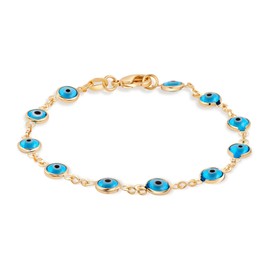 Barzel - Pulsera multicolor chapada en oro de 18 quilates para mujer, fabricada en Brasil, 7.5 Inches, Metal, Sin gemas.