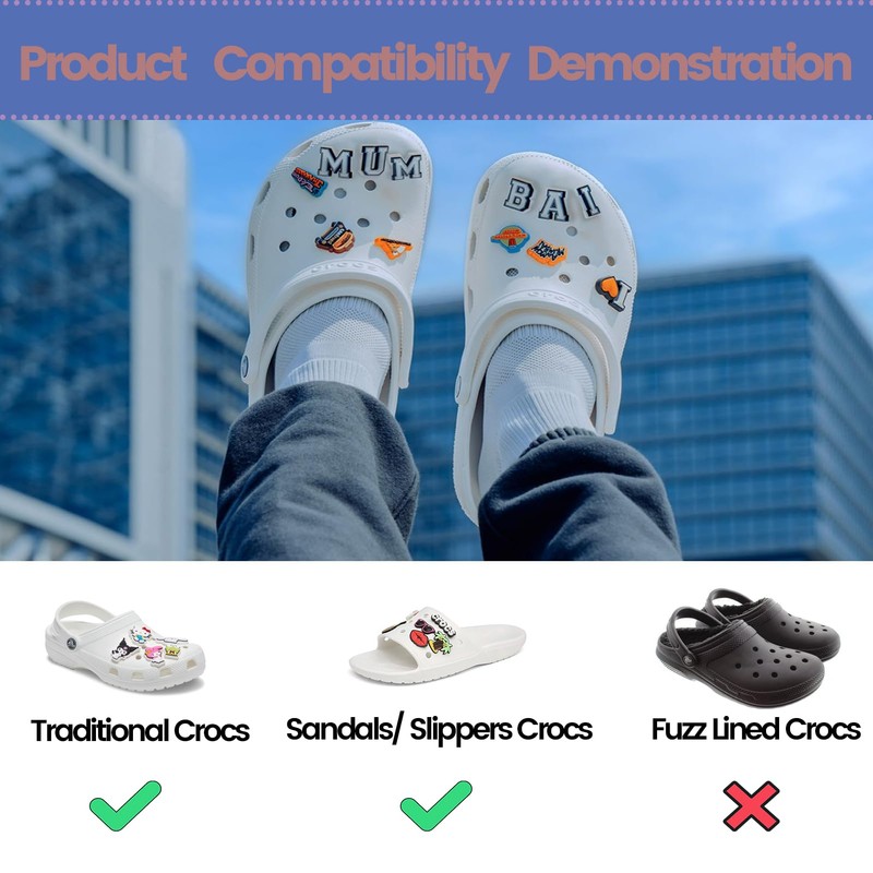 32 Pack Shoe Charm Fasteners, Keep Shoe Charms From Falling