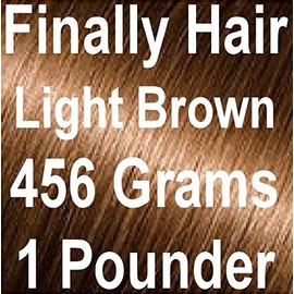 Finally Hair Building Fibers, 456 Grams, 1 Pound Refill. Use your existing shaker container bottle or sprayer. Bottle is not included. Available in 23 colors. (Light Brown)