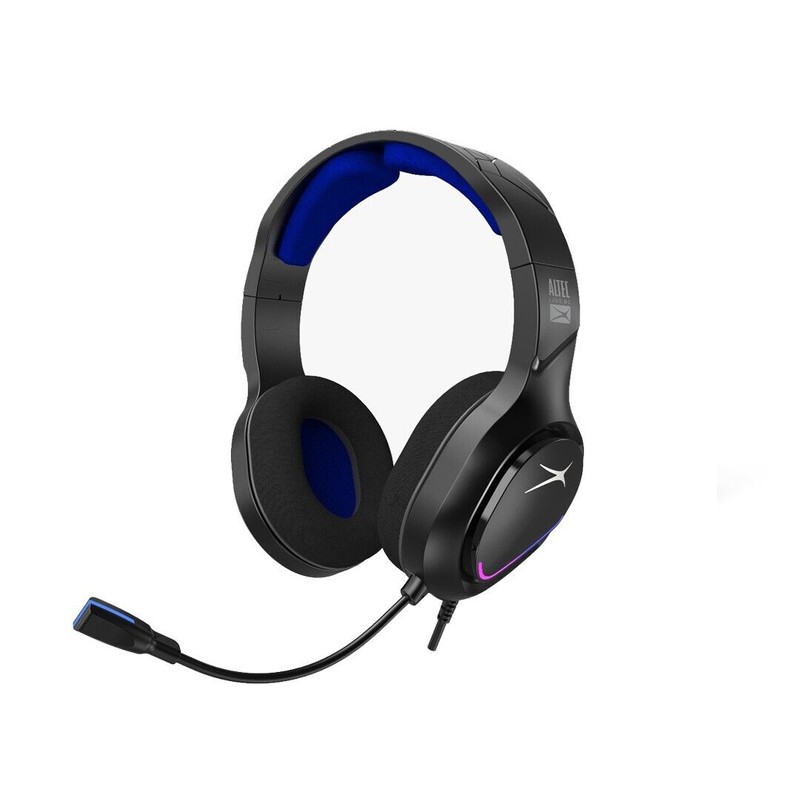 Altec Lansing ALGH9603/led wired gaming headset, (BLACK w/LED), NEW