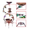 YADOOLIFE 37.8" Bird Bath and Solar Bird Feeders Combo with
