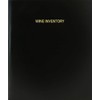 BookFactory Wine Inventory Log Book/Journal/Logbook, Black Hardbound (XLog-120-7CS-A-L-Black(Wine Inventory Log