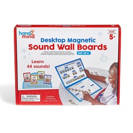hand2mind Desktop Magnetic Sound Wall Boards, Letter Sounds, Phonics & Phonemic Awareness, Speech Therapy Materials, Science of Reading Manipulatives, Teacher Supplies for Classroom (Set of 6)