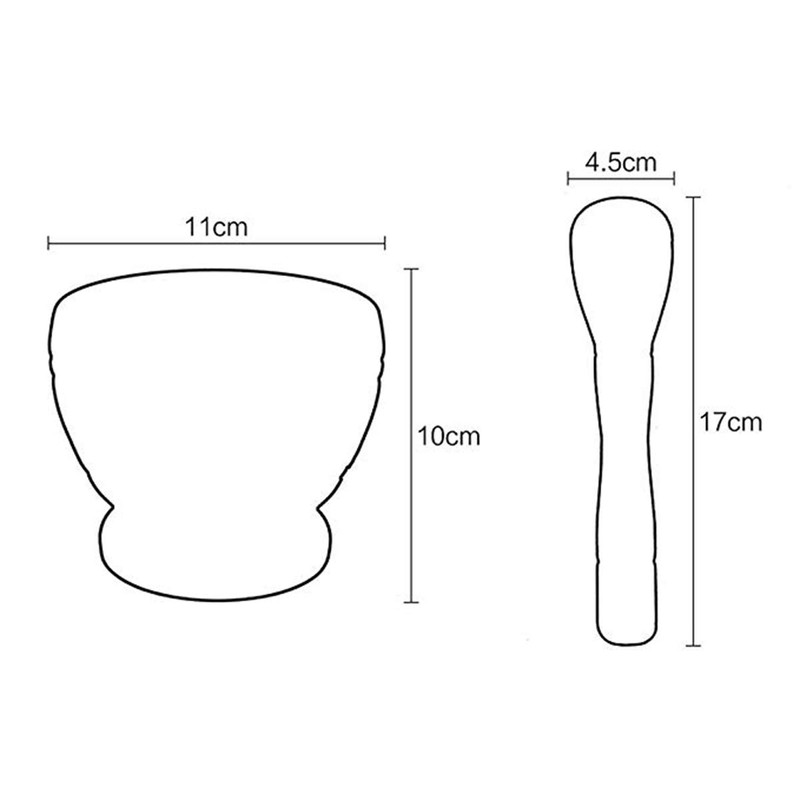 Leoyee Garlic Press, Mortar and Pestle, Easy to Clean Mini