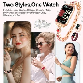 Homailida Smart Watch for Women, 1.47" Fitness Watch, Smartwatch with Heart Rate Sleep Monitor Step Counter 100+ Sports Modes IP68 Waterproof Activity Trackers for iOS Android