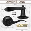 Sopoby 6 Pack Matte Black Door Handles Privacy Door Levers,
