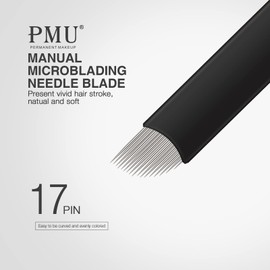PMU 30pcs Disposable F17 Microblading Needles for Permanent Makeup Manual Tattoo Eyebrow