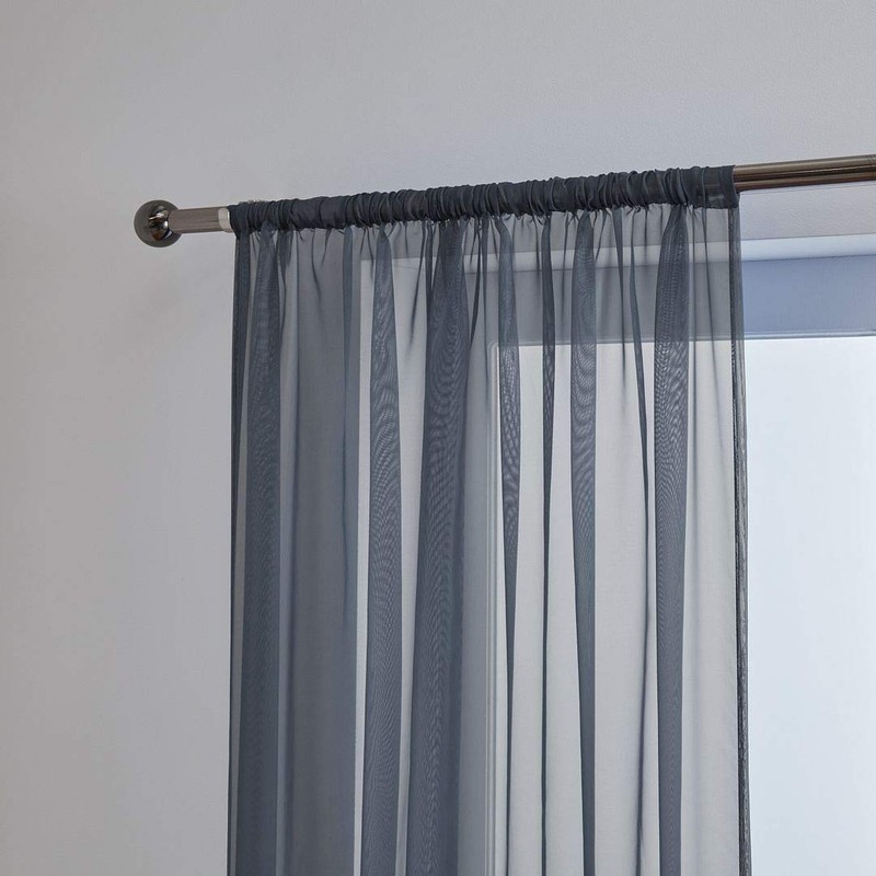 John Aird Lucy Voile Curtains - Slot Top - Pair
