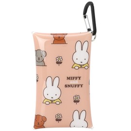 Miffy miffy0014 Clear Pouch with Carabiner, Mini Pouch, Clear Multi Case, Small, Women's, Work, Travel, Adults, Students, Children, Cute, Character, MIFFY and SNUFFY (DBM-1915)