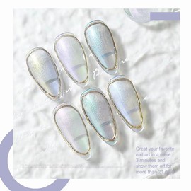 Arte Clavo Aurora Silver Cat Eye Gel Polish Kit - Holographic Magnetic Glitter Gel with Magnet, Diamond Shine Nail Art Set, Soak Off UV/LED (10ml) 6059…