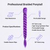 Purple Braided Ponytail Hair Extension, 26-Inch