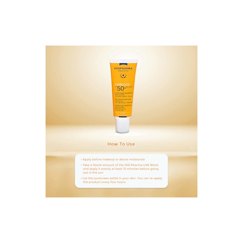 Isispharma Uveblock Spf50+ Tacto Seco Ultrafluido Alta Protección - Tacto