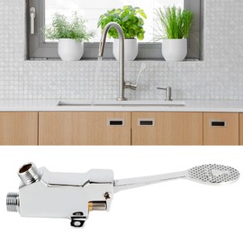 Okuyonic válvula de pedal de piso, aplicaciones de amplia gama, válvula de grifo de pedal de pie, resistente y duradera para tratamiento de medicamentos para baño de cocina