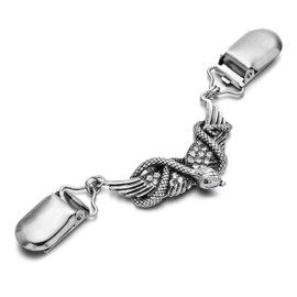 Aijian Silver Retro-Modern Clothing Clip for Back of Dresses Shawl Clip (10)