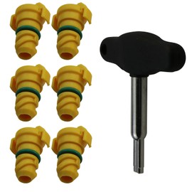 Eisorter Oil Drain Plug fit for Ford F150 Mustang Bronco Edge Lincoln Explorer 2.7, 3.0, 3.5, 5.0 with Oil Drain Plug Removal Tool,KX6Z6730B -B FT4Z-6730-A BC3Z-6730-A (7 Pack)
